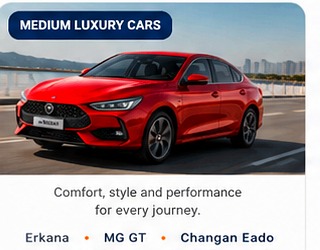 Medium luxury rental cars in Dubai
